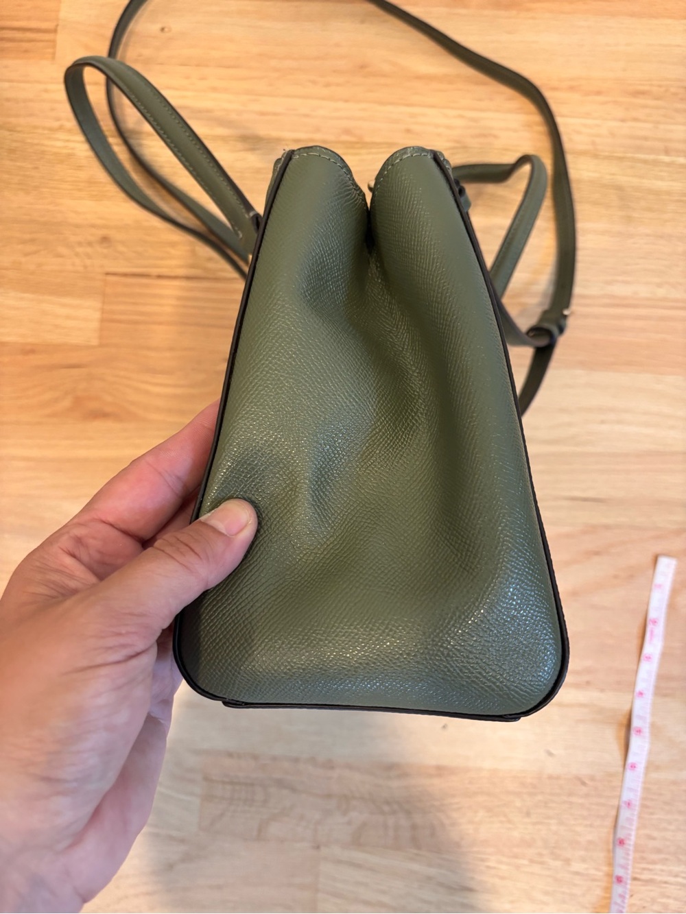 Coach Etta Carryall handbag in olive green color - Picture 9 of 12